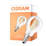 Osram Classic LED E14 Ball Filament Clear 5.5W 806lm - 827 Extra Warm White | Dimmable - Replaces 60W