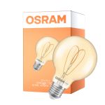 Osram Vintage 1906 LED E27 Globe Filament Gold 4.9W 470lm - 927 Extra Warm White | Best Colour Rendering - Dimmable - Replaces 40W