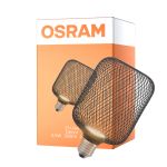 Osram Decor Flat Lamp In Metal Housing LED E27 Special Frosted Black 3.5W 300lm - 827 Extra Warm White | Replaces 25W