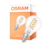 Osram Vintage 1906 LED Classic Slim E14 Pear Filament Clear 4.8W 470lm - 827 Extra Warm White | Dimmable - Replaces 40W