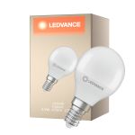 Ledvance Classic LED E14 Ball Frosted 4.9W 470lm - 827 Extra Warm White | Replaces 40W