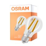 Osram Classic LED E27 Pear Filament Clear 3.8W 806lm - 840 Cool White | Dimmable - Replaces 60W