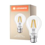 Ledvance Classic LED B22 Pear Filament Clear 3.4W 470lm - 827 Extra Warm White | Replaces 40W