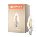 Ledvance Classic LED E14 Candle Filament Clear 3.4W 470lm - 827 Extra Warm White | Replaces 40W