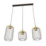 Emibig Pendant Vander Steel Black | Suitable for 3x E27 - Max 15W