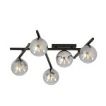 Emibig Ceiling Light Smart Steel Black | Suitable for 5x E14 - Max 10W