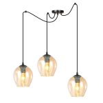 Emibig Pendant Level Steel Black | Suitable for 3x E27 - Max 15W