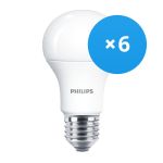 Multipack 6x Philips MASTER Value LED Bulb E27 Pear Frosted 7.8W 1055lm - 927 Extra Warm White | Best Colour Rendering - Dimmable - Replaces 75W