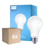 Multipack 6x Philips Corepro LED Bulb E27 Pear Frosted 13W 2000lm - 865 Daylight | Replaces 120W