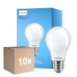 Multipack 10x Philips Corepro LED Bulb E27 Pear Frosted 8.5W 1055lm - 827 Extra Warm White | Replaces 75W