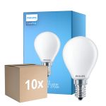 Multipack 10x Philips Corepro LED Lustre E14 Ball Frosted 6.5W 806lm - 827 Extra Warm White | Replaces 60W