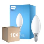Multipack 10x Philips Corepro LED Candle E14 Frosted 6.5W 806lm - 840 Cool White | Replaces 60W