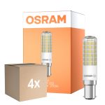 Multipack 4x Osram Special T Slim LED B15d Clear 6.5W 806lm - 827 Extra Warm White | Replaces 60W