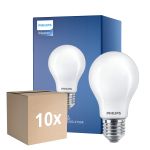 Multipack 10x Philips Master LED E27 Pear Filament Frosted 7.2W 1055lm - 922-927 Dim To Warm | Best Colour Rendering - Dimmable - Replaces 75W