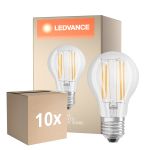Multipack 10x Ledvance Classic LED E27 Pear Filament Clear 7.5W 1055lm - 940 Cool White | Best Colour Rendering - Dimmable - Replaces 75W