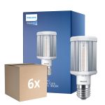 Multipack 6x Philips TrueForce LED E40 HPL Clear 42W 5700lm 360D - 830 Warm White | Replaces 200W