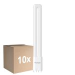 Multipack 10x Noxion Lucent PL-L LED 11.9W 1450lm - 830 Warm White | 4-Pin - Replaces 24W