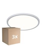 Multipack 3x Nordlux LED Ceiling Light Oja 29 White 15W 1700lm - 830-840 CCT | IP20