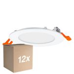 Multipack 12x Osram LED Downlight Recess Slim White 8W 550lm 110D - 830 Warm White | Cutout 120mm - IP20