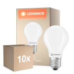 Multipack 10x Ledvance Classic LED E27 Pear Frosted 5.9W 806lm - 840 Cool White| Replaces 60W