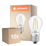 Multipack 10x Ledvance Classic LED E27 Pear Filament Clear 1W 136lm - 827 Extra Warm White | Replaces 15W