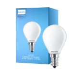 Philips Corepro LED Lustre E14 Ball Frosted 6.5W 806lm - 827 Extra Warm White | Replaces 60W