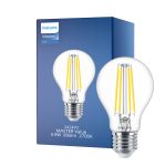 Philips MASTER Value LED Bulb E27 Pear Clear 5.9W 806lm - 927 Extra Warm White | Best Colour Rendering - Dimmable - Replaces 60W