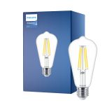 Philips MASTER Value LED Bulb E27 Edison Filament Clear 5.9W 806lm - 927 Extra Warm White | Best Colour Rendering - Replaces 60W