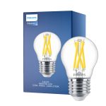 Philips MASTER LED E27 Ball Filament Clear 3.5W 470lm - 922-927 Dim To Warm | Best Colour Rendering - Dimmable - Replaces 40W