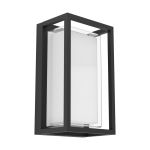 Eglo Wall Light Genovese Aluminium Black 10W 1050lm - 865 Daylight | IP65 - Motion Sensor