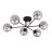 Emibig Ceiling Light Roma Steel Black | Suitable for 6x E14 - Max 10W