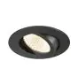 SLV New Tria 68 Spot Aluminium Black Round 11W 700lm 60D - 918-930 Dim To Warm | Cutout 68mm -  Best Colour Rendering