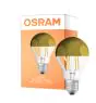 Osram Classic LED E27 Pear Filament Mirror Gold 4W 400lm - 827 Extra Warm White | Replaces 35W