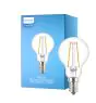 Philips Corepro LED Lustre E14 Ball Filament Clear 2W 250lm - 827 Extra Warm White | Replaces 25W