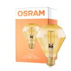 Osram Vintage 1906 LED E27 Pear Filament Gold 4.5W 420lm - 825 Extra Warm White | Replaces 40W