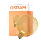 Osram Decor Flat Lamp In Metal Housing LED E27 Globe Frosted Gold 3.5W 300lm - 827 Extra Warm White | Replaces 25W