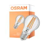 Osram Classic LED E27 Pear Filament Clear 7.3W 806lm - 827 Extra Warm White | Motion and Light Sensor - Replaces 60W