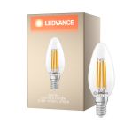 Ledvance Classic LED E14 Candle Filament Clear 3.4W 470lm - 827 Extra Warm White | Dimmable - Replaces 40W