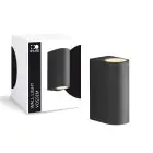 D'Lite Wall Light Vossem Aluminium Black Up & Down| IP54 - Suitable For 2x GU10
