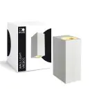 D'Lite Wall Light Vrebos Long  Aluminium White Black Up & Down | IP56 - Suitable For 2x GU10
