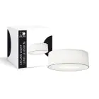 D'Lite Ceiling Light Lunelle 30cm Textile White | Suitable for 2x E27 