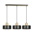 Emibig Pendant Torin Steel Black | Suitable for 3x E27 - Max 15W