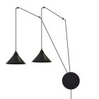 Emibig Pendant Abramo Steel Black | Suitable for 2x E27 - Max 15W