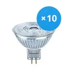 Multipack 10x Osram Performance LED Spot Reflector GU5.3 MR16 5W 345lm 36D - 930 Warm White | Best Colour Rendering - Dimmable - Replaces 35W