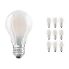 Multipack 10x Osram CLASSIC LED E27 Pear Filament Frosted 4.8W 470lm - 827 Extra Warm White | Dimmable - Replaces 40W