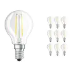 Multipack 10x Osram CLASSIC LED E14 Pear Filament Clear 2.5W 250lm - 827 Extra Warm White | Replaces 25W