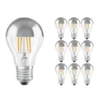 Multipack 10x Osram CLASSIC LED E27 Pear Filament Clear 6.5W 650lm - 827 Extra Warm White | Replaces 50W