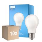 Multipack 10x Philips Corepro LED Bulb E27 Pear Frosted 10.5W 1521lm - 827 Extra Warm White | Replaces 100W
