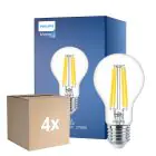 Multipack 4x Philips MASTER Value LED Bulb E27 Pear Clear 11.2W 1521lm - 927 Extra Warm White | Best Colour Rendering - Dimmable - Replaces 100W
