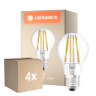 Multipack 4x Ledvance Classic LED E27 Pear Filament Clear 11W 1521lm - 827 Extra Warm White | Dimmable - Replaces 100W